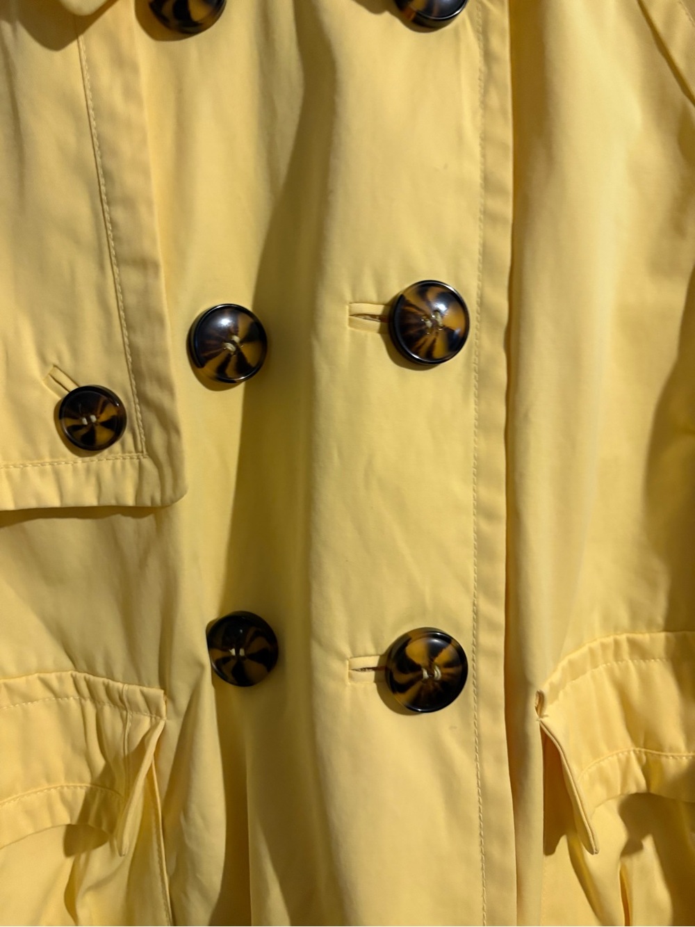 Style & Co Pea Coat Women's Yellow Cotton Blend 3/4 Sleeve Button
Front L Jacket - Picture 9 of 10